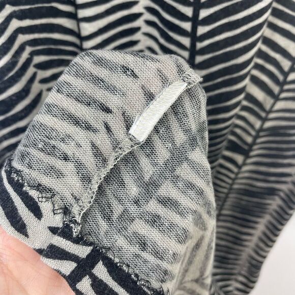 MARIMEKKO ramie linen blend short sleeved tan printed dress size S - Picture 5 of 5